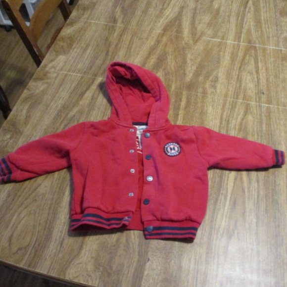 Bundle 3 for $15 - Red snap front baseball style hoodie - Picture 1 of 4